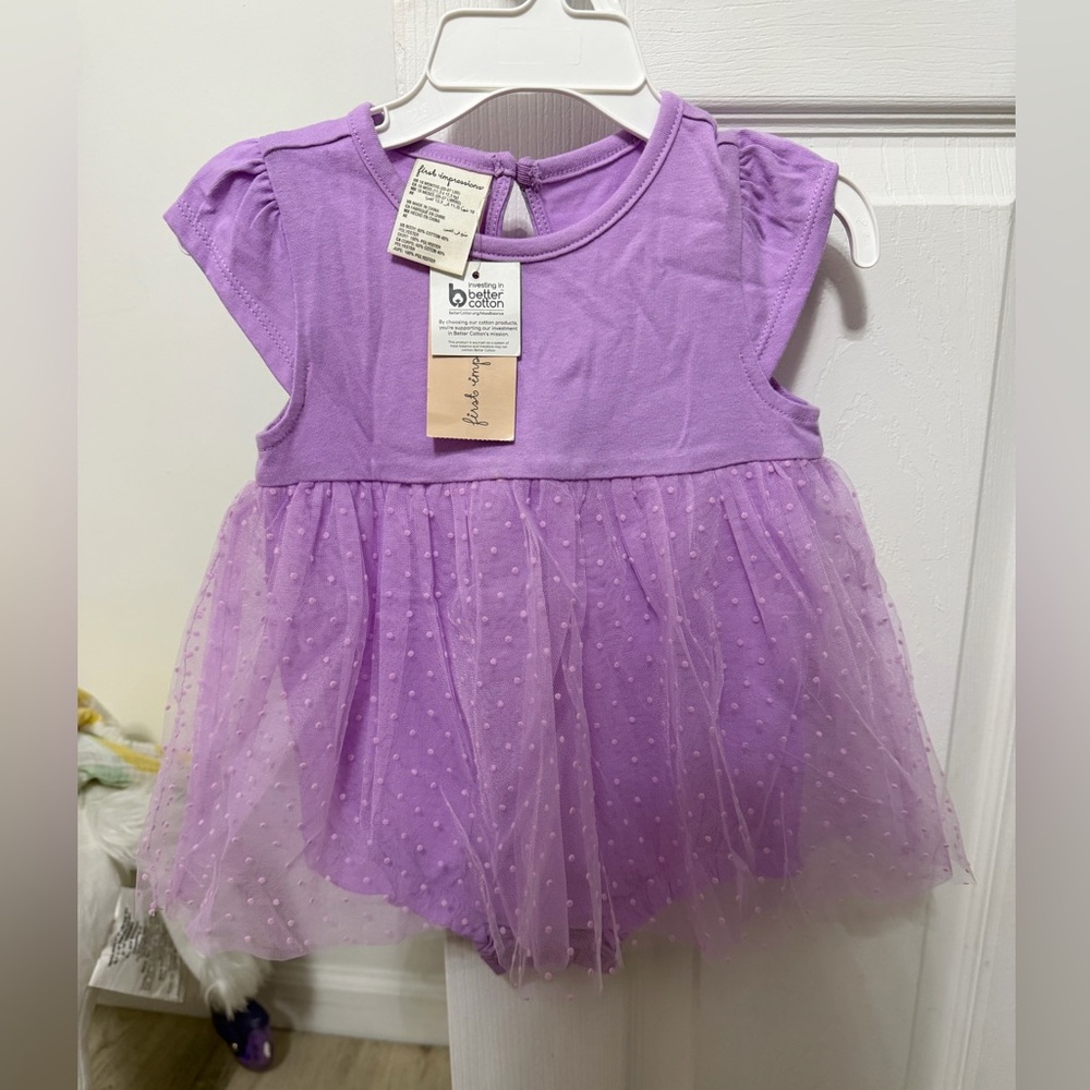 First Impressions Purple Tulle Dress